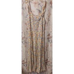 NWT Old Navy Tiered Smocked Ditsy Floral Maxi Dress XL TALL